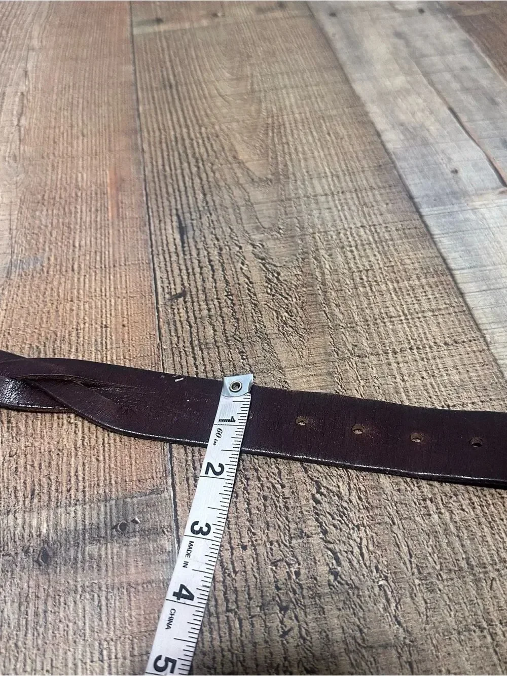 Vintage fossil braided brown leather belt